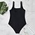 cheap One-piece swimsuits-Women&#039;s Swimwear One Piece Monokini Bathing Suits Plus Size Swimsuit Tummy Control Hole Stripe Blue Scoop Neck Bathing Suits New Casual Vacation / Fashion / Modern / Padded Bras