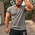 billige Casual T-shirts til mænd-Herre T-shirt Vanlig V-hals Afslappet Ferie Kortærmet Tøj Sport Mode Letvægt Muskel