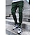 billige Cargobukser-herre cargo joggebukser joggebukser refleksstripe multi lomme drastring elastisk midje streetwear hip hop bukser sport utendørs kaki svart grønn