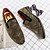 hesapli Erkek Düz Ayakkabıları ve Makosenleri-Erkek Mokasen &amp; Bağcıksız Ayakkabılar Yenilik Loafer&#039;lar Günlük Atletik Yürüyüş PU Siyah Bahar / Işıltılı Pullar