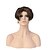 baratos Perucas de personagens de filmes-Perucas cosplay Preta Liso Ondulado Cabelo Sintético Curto perucas Mulheres perucas Para festa