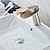 billige Klassisk-foss baderomsvask blandebatteri, monoblokk servantkraner enkelthåndtak ett hulls dekk montert med varmt og kaldt vannslange