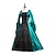 cheap Medieval-Gothic Medieval Ball Gown 19th Century Vintage Dress Dress Prom Dress Floor Length Witches Plus Size Elven Women&#039;s All Tassel Fringe Ball Gown Square Neck Halloween Performance Party