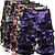 cheap Cargo Shorts-Men&#039;s Cargo Shorts Hiking Shorts Leg Drawstring Multi Pocket Multiple Pockets Camouflage Breathable Outdoor Knee Length Casual Daily Streetwear Stylish Black Green Camouflage Blue Micro-elastic