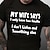 cheap Men&#039;s Graphic T Shirt-My Wife Says Only Have Two Faults Don &#039;T Listen And Something Else Funny Mens 3D Shirt For Birthday | Grey Summer Cotton | Graphic Letter 5 Things You Should Know About Wine Blue Green Black Tee