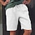 cheap Linen Shorts-Men&#039;s Shorts Linen Shorts Summer Shorts Bermuda shorts Pocket Drawstring Plain Comfort Breathable Knee Length Daily Beach Linen / Cotton Blend Streetwear Casual / Sporty Black White Micro-elastic