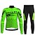 cheap Cycling Jersey &amp; Shorts / Pants Sets-21Grams® Men&#039;s Long Sleeve Cycling Jersey with Tights Mountain Bike MTB Road Bike Cycling White Green Purple Graphic Design Bike Thermal Warm Warm Quick Dry Zipper Pocket Ankle zips Sports Graphic