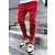 baratos Calças Cargo-Calça de moletom de carga masculina joggers faixa reflexiva multi bolso cordão elástico cintura streetwear calças hip hop calças esportes ao ar livre cáqui preto verde