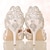 abordables Chaussures de mariée-Femme Escarpins Chaussures bling-bling Chaussures scintillantes Chaussures de mariée Strass Talon haut Bout pointu Rétro Vintage Faux Cuir Mocassins Ivoire