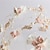 abordables Accesorios para el peinado del cabello-Diadema de corona floral rosa y horquillas, diadema de color, tiara de flores, accesorios nupciales para el cabello, conjunto de horquillas, joyería para el cabello para mujer