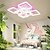 baratos Luzes de teto reguláveis-Luz de teto acrílica regulável led 5 cabeça 8 cabeça lâmpada de teto com luz de fundo app conexão bluetooth/controle remoto adequado para quarto sala de escritório quarto de crianças