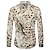 billige grafiske skjorter til mænd-Herre Skjorte Grafisk skjorte Dyr Leopard Krave Beige 3D-udskrivning udendørs Afslappet Langærmet 3D-udskrivning Knap ned Tøj Mode Designer Afslappet Bekvem