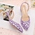 cheap Wedding Shoes-Wedding Shoes Sandals for Bride Women Bridal Shoes Sparkling Buckle Faux Leather Fantasy Slingback Heel Pointed Toe Classic Plus Size Silver Pink Dark Purple