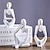 cheap Statues-3pcs Abstract Decorative Objects Resin Modern Contemporary for Home Decoration Gifts