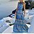 preiswerte Casual Kleider-Damen Casual kleid Schaukelkleid Boho-Kleid kleid lang Blau Geometrisch Ärmellos Sommer Frühling Bedruckt Urlaub Rundhalsausschnitt Lockere Passform 2023 S M L XL XXL