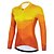 cheap Women&#039;s Jerseys-21Grams Women&#039;s Cycling Jersey Long Sleeve Bike Top with 3 Rear Pockets Mountain Bike MTB Road Bike Cycling Breathable Moisture Wicking Quick Dry Reflective Strips Yellow Gradient Sports Clothing