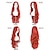 abordables Perruques d&amp;#39;anime-perruque synthétique ondulé asymétrique perruque fabriquée à la machine très long rouge cheveux synthétiques femme cosplay doux mode rouge / usage quotidien / fête / soirée / quotidien perruques