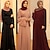 Χαμηλού Κόστους Άραβας μουσουλμάνος-Γυναικεία Αραβικό φόρεμα Φόρεμα καφτάνι Στολές Ηρώων Αμπάγια αραβικός μουσουλμάνος Ραμαζάνι Συμπαγές Χρώμα Ενήλικες Φόρεμα Πάρτι, Απόκριες