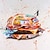abordables Impressions Dessin Animé-1 panneau cola burger imprime des affiches creative graffiti rue mur art tenture cadeau décoration de la maison roulé toile pas de cadre sans cadre non étiré