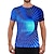 cheap Men&#039;s Tees &amp; Tank Tops-Men&#039;s T shirt Tee 3D Print Graphic Patterned 3D Plus Size Round Neck Daily Short Sleeve Tops Basic Green Blue Purple