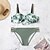 cheap Bikini Sets-Women&#039;s Swimwear Bikini 2 Piece Swimsuit Push Up Slim Solid Color Leaf White Black Light Green Wine Red Padded Bathing Suits New Vacation Sexy / Party / Padded Bras