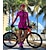 olcso Női ruházati szettek-Női Triatlon tri öltöny Hosszú ujj Hegyi biciklizés Országúti biciklizés Ibolya Rózsaszín+fehér Álcázás kék Bicikli Légáteresztő Gyors szárítás Sport Ruházat