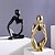 abordables Statues-3pcs objets décoratifs abstraits en résine moderne contemporain pour la décoration de la maison cadeaux