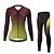 cheap Cycling Jersey &amp; Shorts / Pants Sets-21Grams® Women&#039;s Long Sleeve Cycling Jersey with Tights Mountain Bike MTB Road Bike Cycling Green Purple Dark Purple Gradient Bike Clothing Suit Spandex Polyester 3D Pad Breathable Quick Dry Moisture