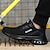 ieftine încălțăminte de protecție-Bărbați Adidași Pantofi cu vârf de oțel Pantofi Siguranță Sportiv Casual Birou și carieră Tăiați volantul Dantelat Negru Vară Primăvară