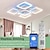 זול אורות תקרה ניתנים לעמעום-מנורת תקרה אקרילית ניתנת לעמעום לד 5 ראשים מנורת תקרה 8 ראשים עם תאורת רקע אפליקציית חיבור bluetooth / שלט רחוק מתאים לחדר שינה סלון משרד חדר ילדים