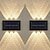お買い得  屋外用ウォールライト-2pcs屋外壁ライト太陽防水ledランプポーチ壁ランプ6leds中庭照明庭のバルコニー装飾的な風景街路灯