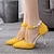 olcso Esküvői cipők-Női Esküvői cipők Menyasszonyi cipők Csipke Tűsarok Erősített lábujj Bokapánt Fehér Sárga Rózsaszín
