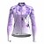 cheap Cycling Jerseys-21Grams® Women&#039;s Cycling Jersey Long Sleeve Mountain Bike MTB Road Bike Cycling Graphic Floral Botanical Shirt Purple Breathable Quick Dry Moisture Wicking Sports Clothing Apparel / Stretchy