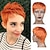 abordables Perruques de déguisement-perruque synthétique droite asymétrique perruque courte a8 cheveux synthétiques femme douce partie facile à porter blond noir orange perruque halloween