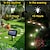 cheap Pathway Lights &amp; Lanterns-Outdoor Solar Power Lawn Lights Warm White LED Flame Light COB Lamp For Yard Garden Landscape Lawn Road Lighting