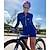 お買い得  婦人服のセット-女性用 トライスーツ 長袖 マウンテンサイクリング ロードバイク バイオレット ピンク+ホワイト 迷彩ブルー バイク 高通気性 速乾性 スポーツ 衣類