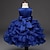 cheap Dresses-Kids Girls&#039; Active Sweet Party Holiday Solid Colored Pleated Bow Sleeveless Knee-length Polyester Dress Royal Blue