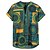 billiga hawaiianska lapelskjortor för män-Herr Hawaii skjorta Grafisk skjorta Aloha skjorta Paisley Hög krage Gul Rubinrött Grön Gata Dagligen Kläder Designer