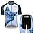 cheap Men&#039;s Clothing Sets-21Grams Men&#039;s Women&#039;s Cycling Jersey with Shorts Short Sleeve Mountain Bike MTB Road Bike Cycling Green Sky Blue Red Cat Animal Bike Clothing Suit Spandex Polyester UV Resistant 3D Pad Breathable