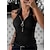 voordelige Basisshirts voor dames-vrouwen lente zomer effen kleur pit strip revers rits vest damesmode casual t-shirt;