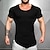 abordables T-shirts décontractés pour hommes-Homme T shirt Tee Plein Col Ras du Cou Casual Vacances Manche Courte Vêtement Tenue Coton Sportif Mode Léger Muscle