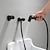 preiswerte Küchenarmaturen-304 Edelstahl ABS Hand-Bidet einfache schwarze Duschsprüher Waschkolben Handwäsche schwarze Toilettenbegleiter Sprühpistole