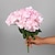 abordables Flores artificiales-5 cabezas de hortensias artificiales ramo de flores decoraciones para el hogar fiesta de bodas flores artificiales exhibición de mesa, flores falsas para boda arco pared de jardín decoración de