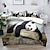 billige Digital trykking av sengetøy-3d sengetøy panda kanin print dynetrekk sengesett dynetrekk med 1 print print dynetrekk eller trekk， 2 putevar for dobbel/dronning/konge
