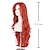abordables Pelucas para disfraz-peluca sintética ondulado asimétrico peluca hecha a máquina muy larga rojo pelo sintético mujer cosplay suave moda rojo / uso diario / fiesta / noche / diario