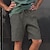 cheap Linen Shorts-Men&#039;s Shorts Linen Shorts Summer Shorts Bermuda shorts Pocket Drawstring Plain Comfort Breathable Knee Length Daily Beach Linen / Cotton Blend Streetwear Casual / Sporty Black White Micro-elastic