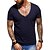 cheap Men&#039;s Tees &amp; Tank Tops-men&#039;s t-shirt tee basic deep v-neck casual solid color fashion muscle fitness workout casual premium top