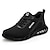 cheap Safety Shoes-Men&#039;s Sneakers Steel Toe Shoes Safety Shoes Sporty Casual Office &amp; Career Tissage Volant Lace-up Black Summer Spring