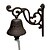 levne Venkovní nástěnné závěsy-večeře zvonek vintage litina nástěnná kovová výzdoba zvonku vintage zahradní litinový zvonek nástěnný zvonek nástěnná dekorace