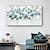 お買い得  花/植物画-油絵手作り手描きの壁アートモダンな抽象的な青いテクスチャ花家の装飾の装飾ロールキャンバスフレームなしストレッチなし